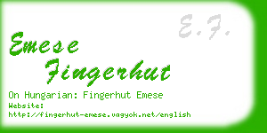 emese fingerhut business card